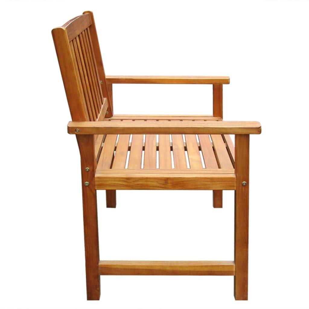 vidaXL Solid Acacia Wood Patio Chairs Set of 2 - Rustic Brown Outdoor Dining Furniture - Easy to Clean & Assemble - Perfect for Backyard, Garden, and Poolside Relaxation