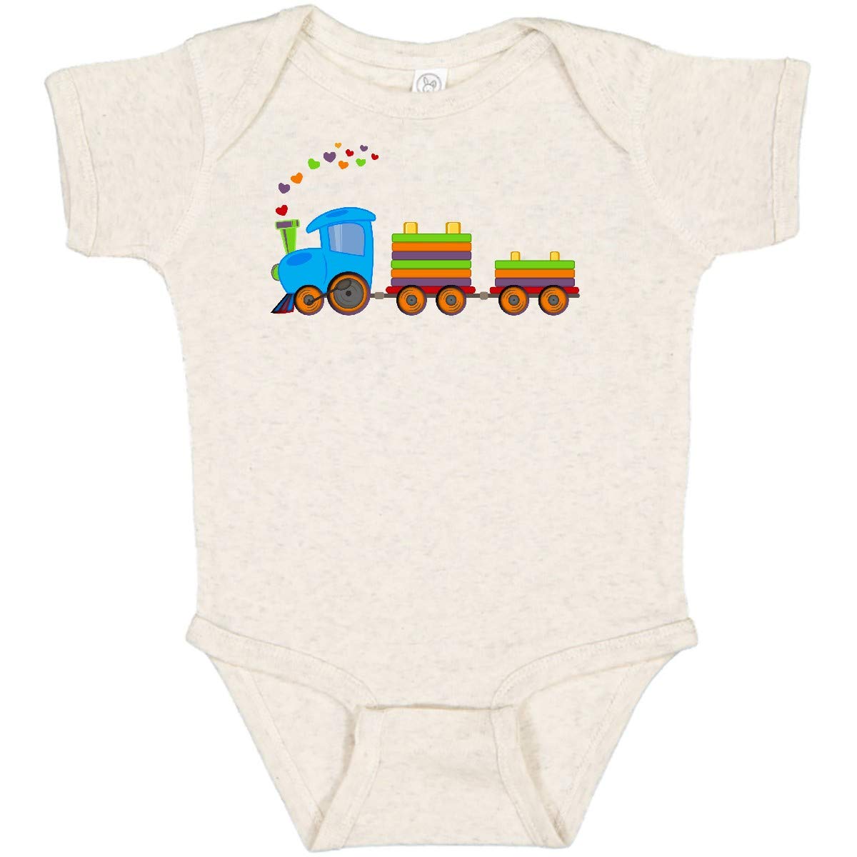 Inktastic Colorful Toy Train Baby Bodysuit - Soft Cotton Onesie for Infants & Toddlers - Perfect for Playtime, Photo Shoots & Casual Outings