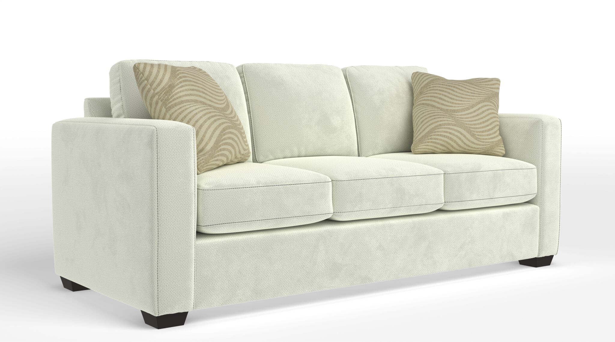 Comfortable Caleb Queen Sofa Bed with Supportive Innerspring Mattress in Snoopy Ivory - Perfect for Small Spaces, Guest Rooms & Cozy Living Rooms