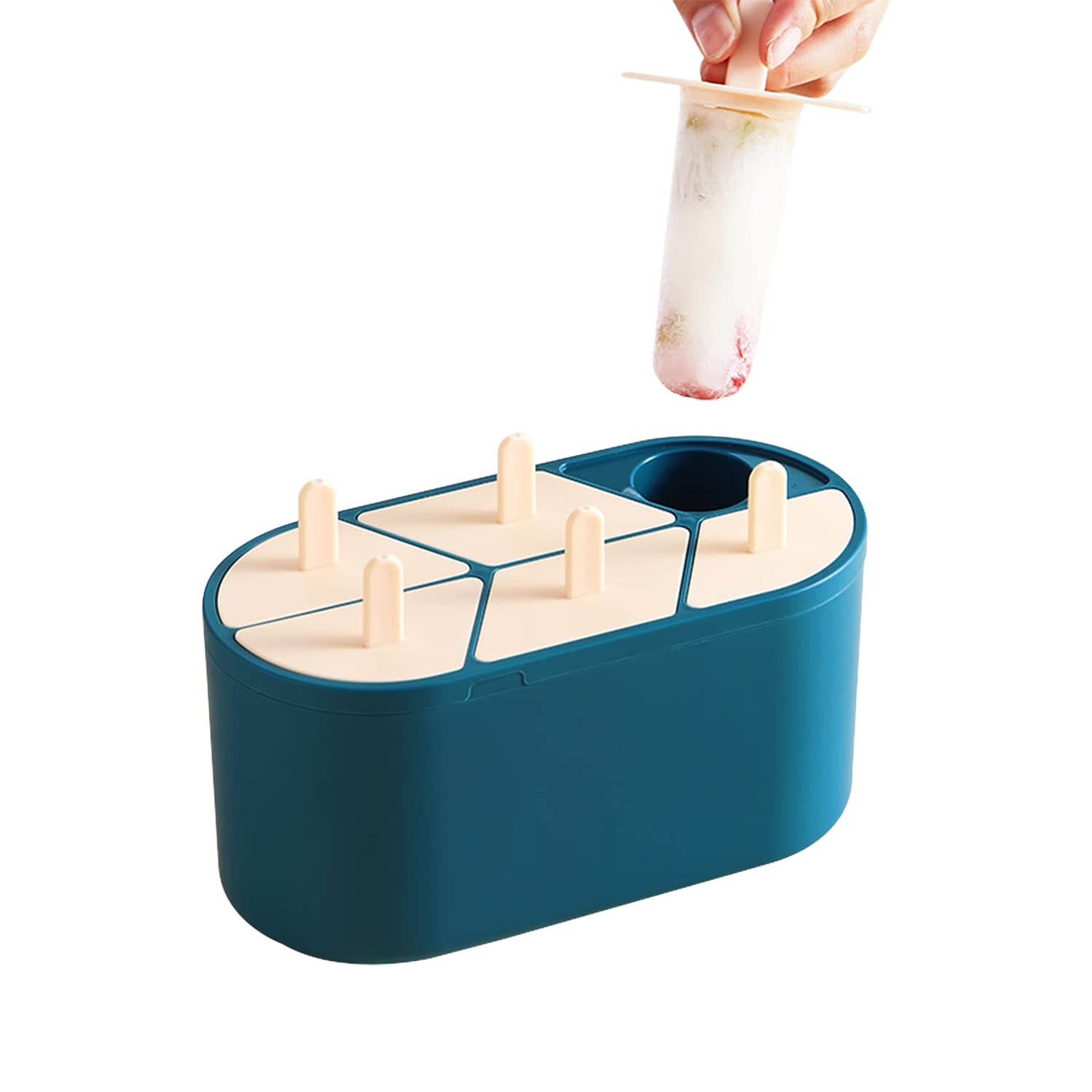 6-Piece Reusable BPA-Free Popsicle Molds for Kids - Blue Ice Pop & Ice Cream Makers | Perfect for Summer Treats, Birthday Parties & Healthy Snacks