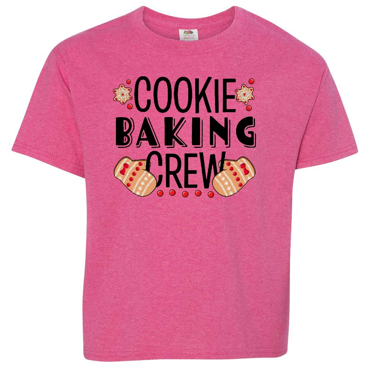 Inktastic Christmas Cookie Baking Crew with Oven Mitts Youth T-Shirt - Fun Holiday Baking Outfit for Kids & Family Christmas Activities
