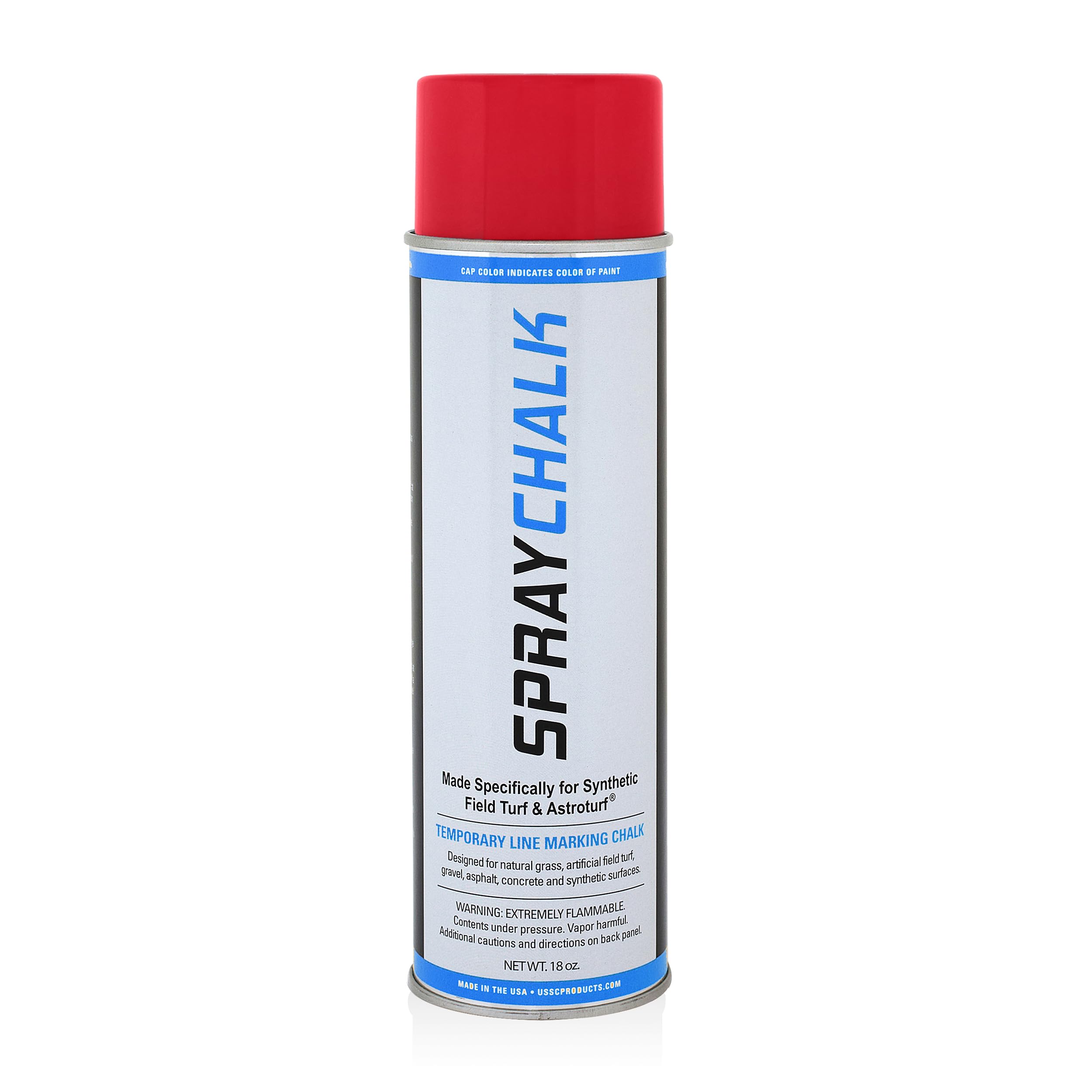 Red Temporary Removable Chalk for Synthetic Turf, Asphalt & Concrete - Perfect for Sports Field Marking, Construction Layout & Outdoor Activities