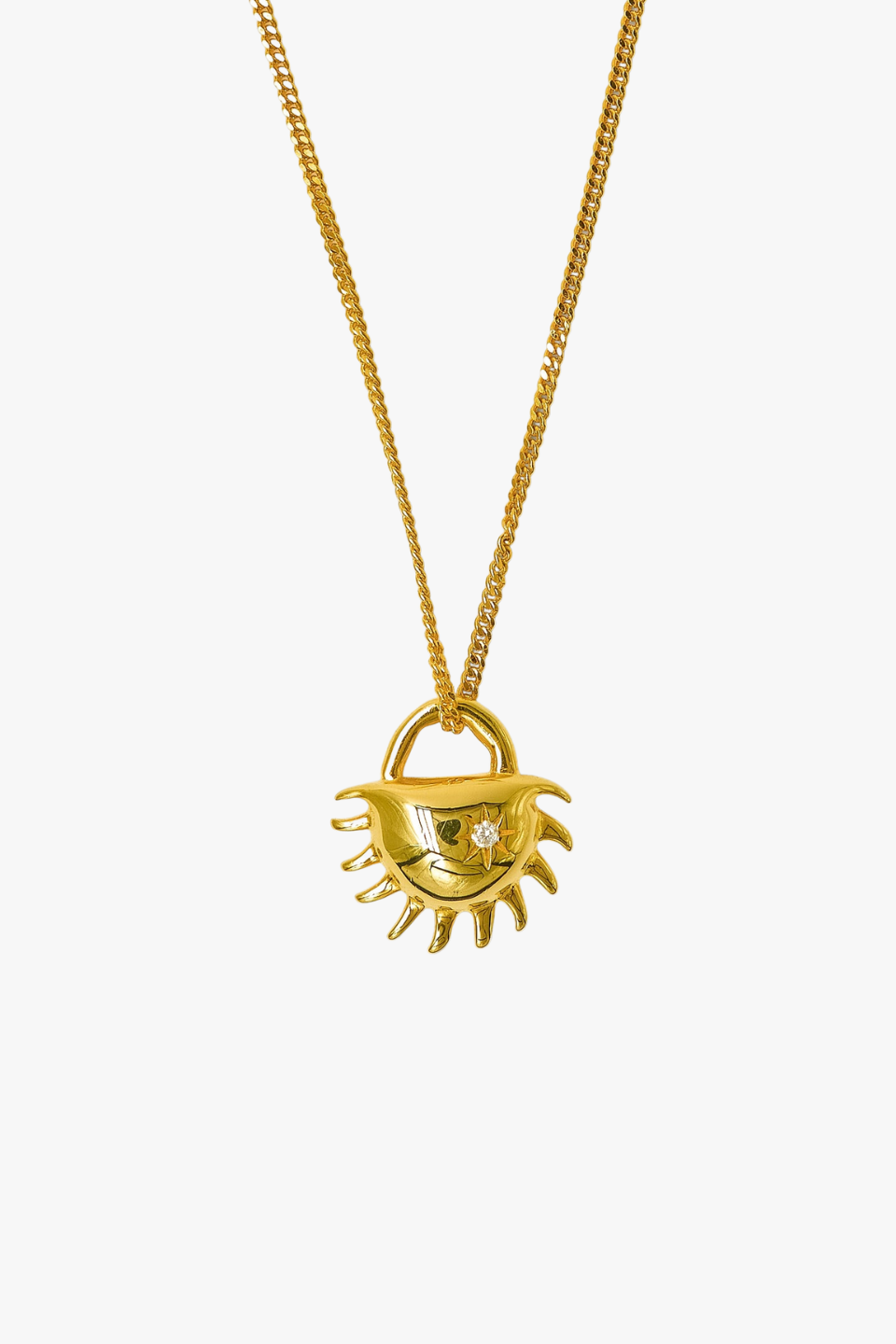 18k Gold Plated Pendant Necklace for Women - Bebe Solida Elegant Layering Jewelry - Perfect for Everyday Wear, Date Nights & Special Occasions