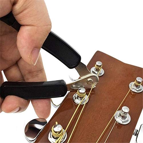 Vilihkc 3-in-1 Guitar String Winder, Cutter & Pin Puller Tool - Professional Guitar Accessories for String Changing & Maintenance (Black) - Perfect for Acoustic & Electric Guitar Players, Music Enthusiasts & Repair Shops