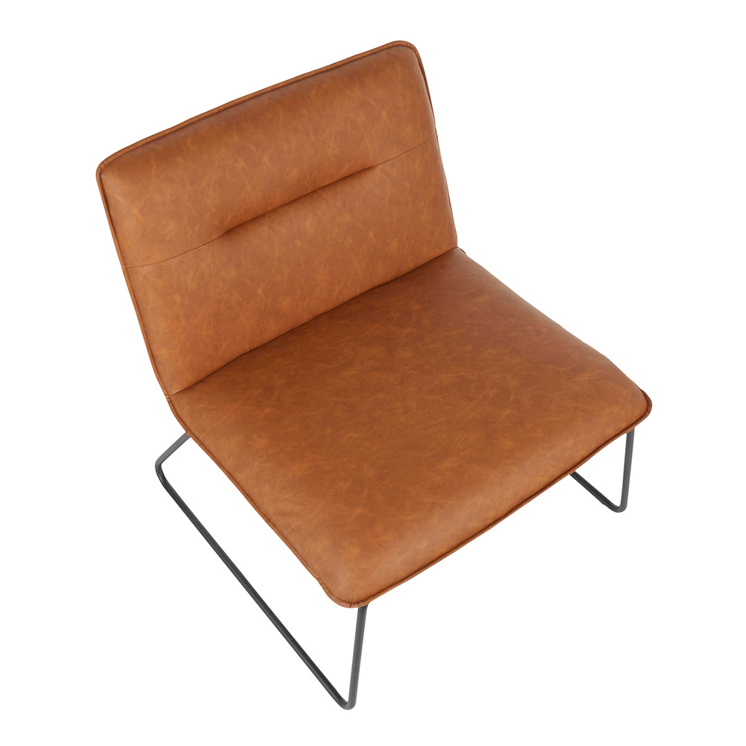 Casper Accent Chair - Modern Upholstered Lounge Chair for Living Room, Bedroom & Office - Comfortable Single Seater with Sturdy Wooden Legs - Perfect for Relaxing, Reading & Small Spaces