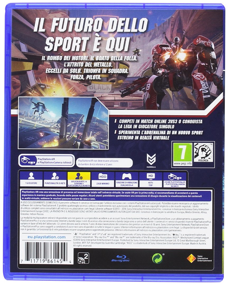 RIGS Mechanized Combat League - PlayStation 4 VR Game | Competitive Esports Action for PlayStation VR | Perfect for Multiplayer Gaming & Virtual Reality Tournaments