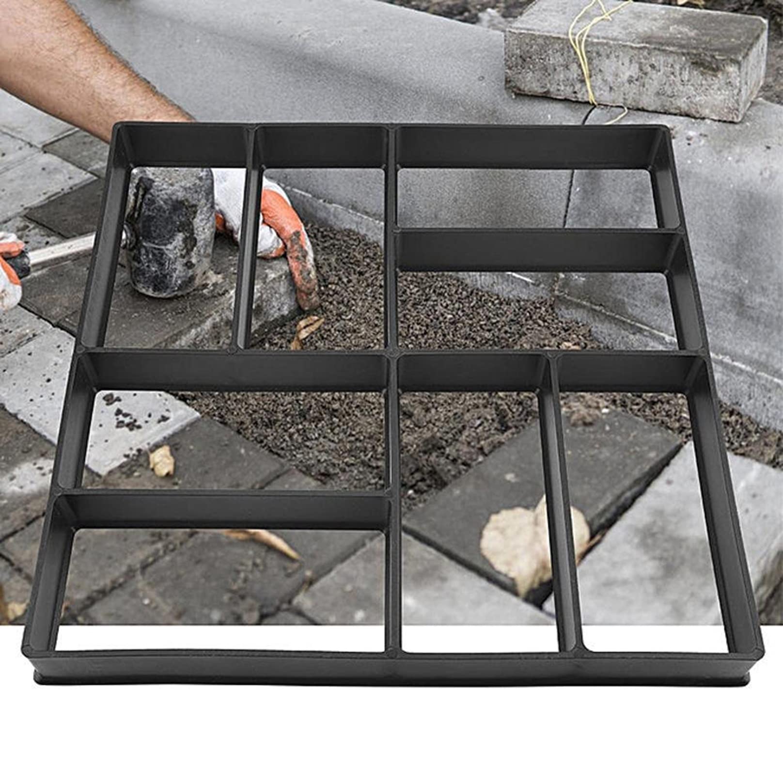 Reusable Path Brickform Paver Cement Molds for DIY Concrete Stepping Stones - Durable Walkway & Patio Mold for Lawn & Garden Landscaping (15.75