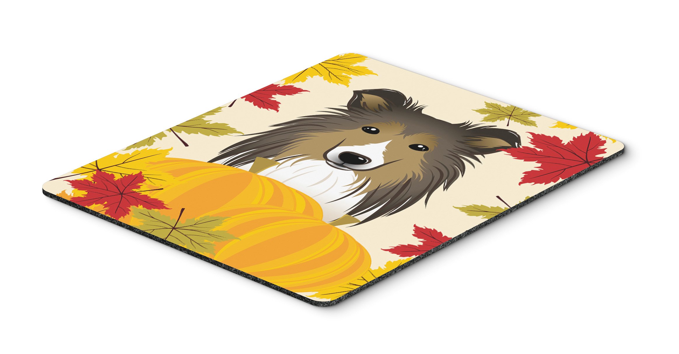 Caroline's Treasures BB2048MP Sheltie Thanksgiving Mouse Pad - Large Washable Non-Slip Desk Mat for Home Office, Gaming & Computer Work | Perfect for Thanksgiving Decor & Kitchen Hot Pad