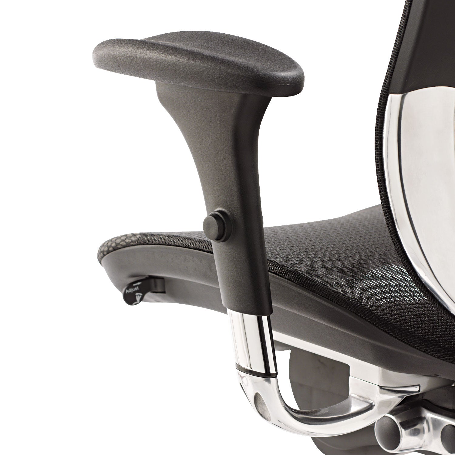 Alera EQ Series Ergonomic Mesh Office Chair - Adjustable Lumbar Support, 250 lb Weight Capacity, Black Seat & Back, Aluminum Base - Perfect for Home Office, Gaming & Workspaces