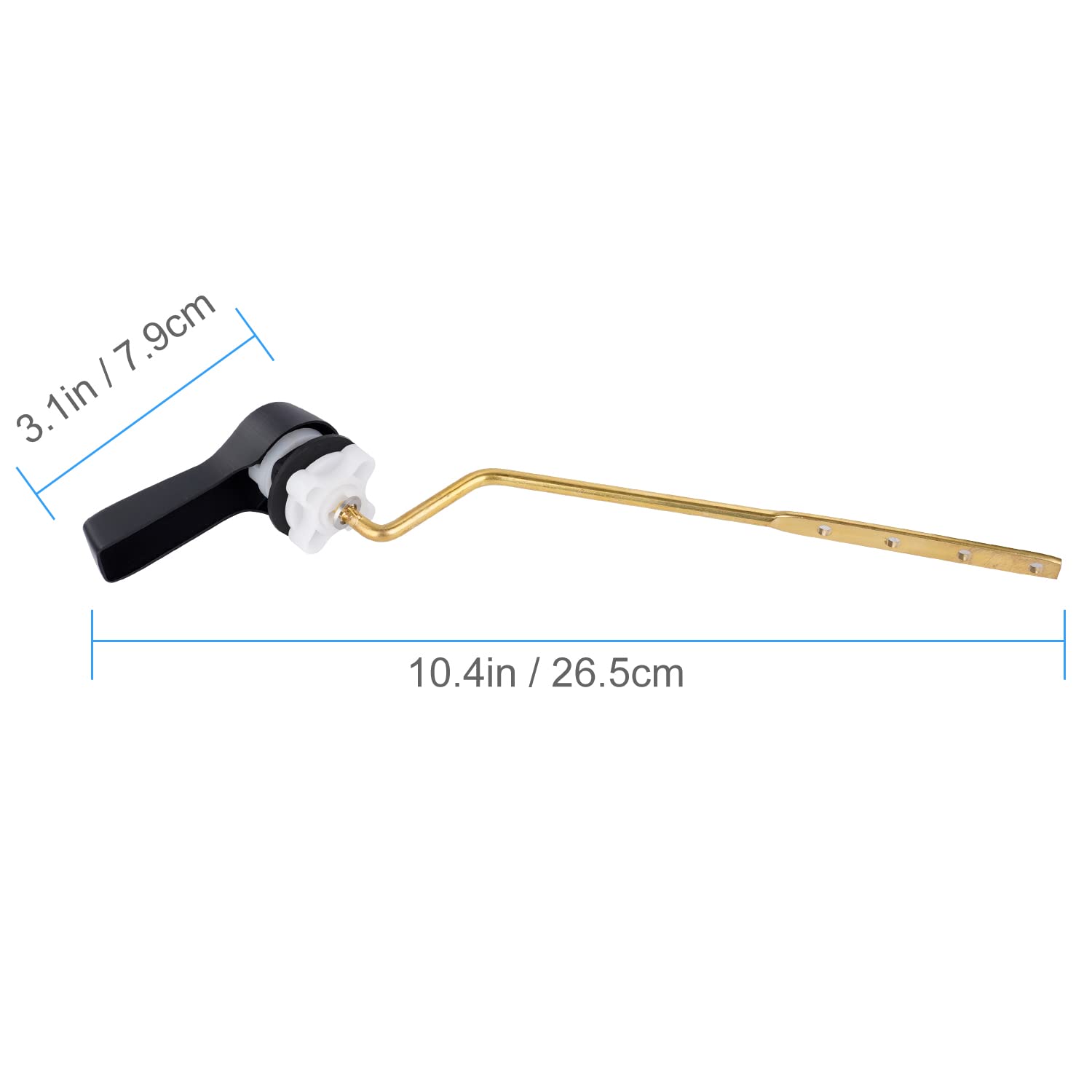 Universal Metal Side Toilet Flush Handle Replacement - Solid Brass, Oil Rubbed Bronze - Compatible with Kohler, American Standard, TOTO, Mansfield - Angle Mount Design for Easy Installation - Perfect for Bathroom Renovation & Toilet Repair
