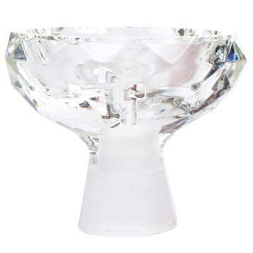 MOB Diamond Hookah Bowl - Premium Solid Glass Hookah Bowl for All Hookah Styles - Durable & Long-Lasting Clear Hookah Accessory - Perfect for Home Use, Parties & Hookah Lounges