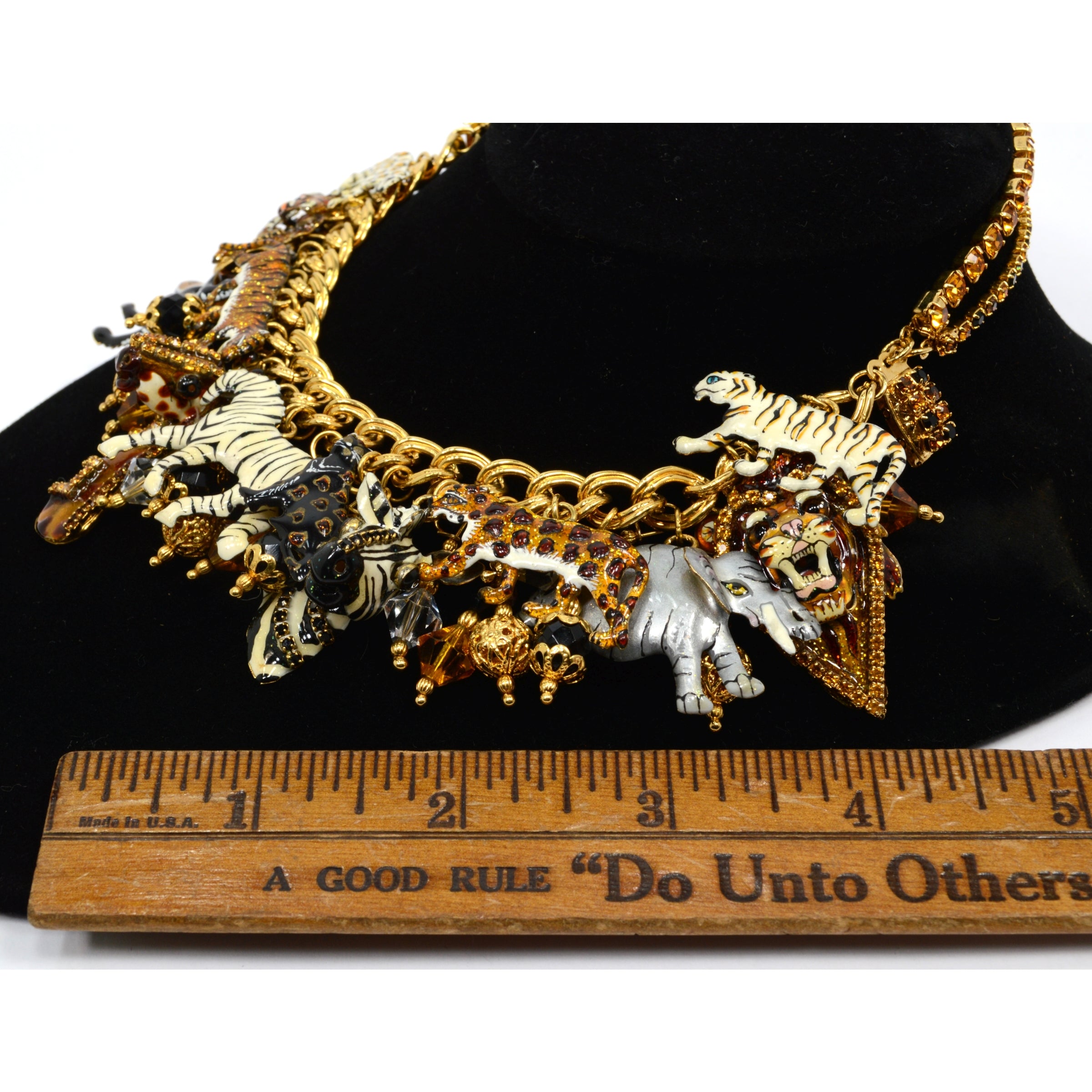 Luxury Ritz Jungle Brunch Charm Bracelet with Lion, Tiger & Monkey Charms - Perfect for Women's Fashion, Gift Giving & Special Occasions