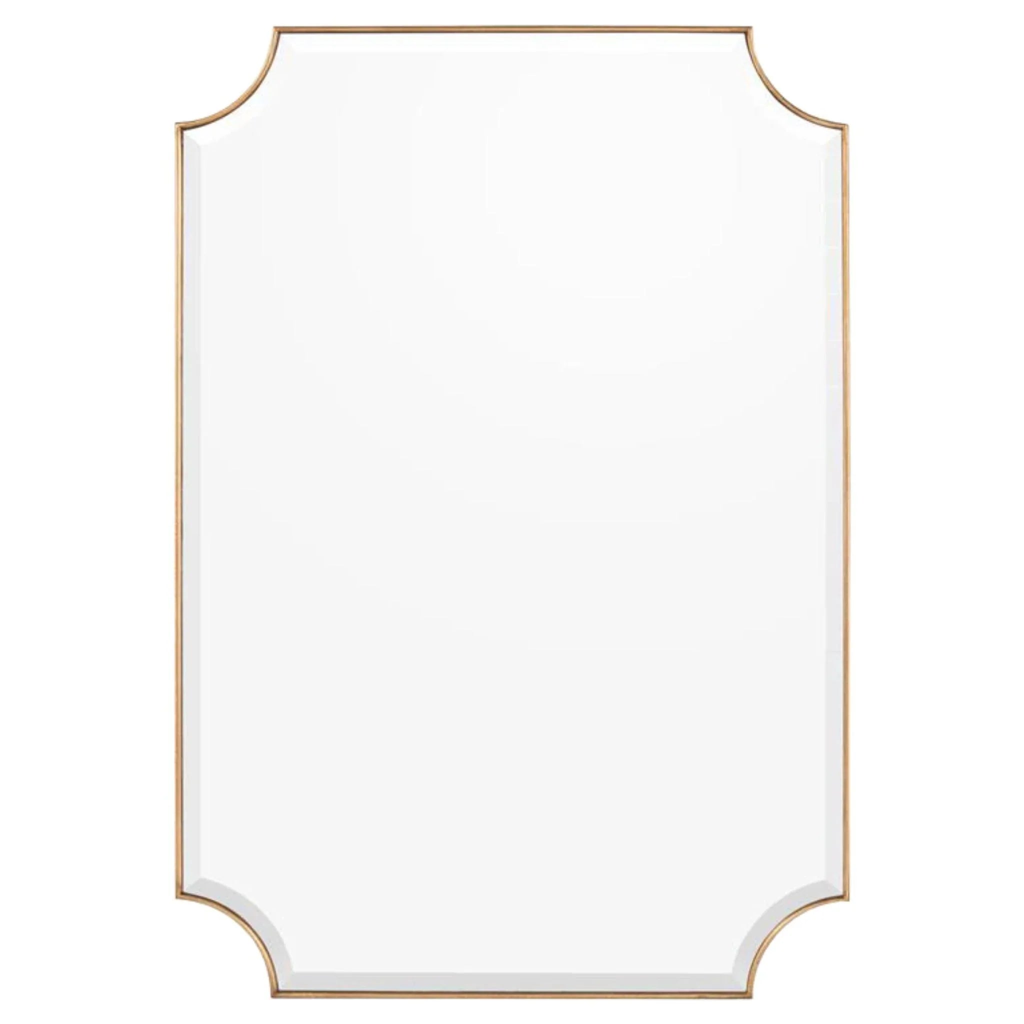 Vintage Gold Leaf Beveled Wall Mirror - Elegant Home Decor for Living Room, Bedroom & Entryway | Antique Style Framed Mirror for Interior Design & Vanity