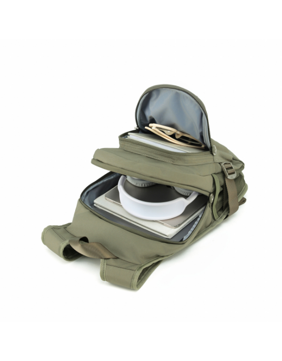 TOSCA TCA982 Anti-Theft Travel Backpack Khaki - Secure & Stylish Laptop Bag for Commuting, School & Outdoor Adventures