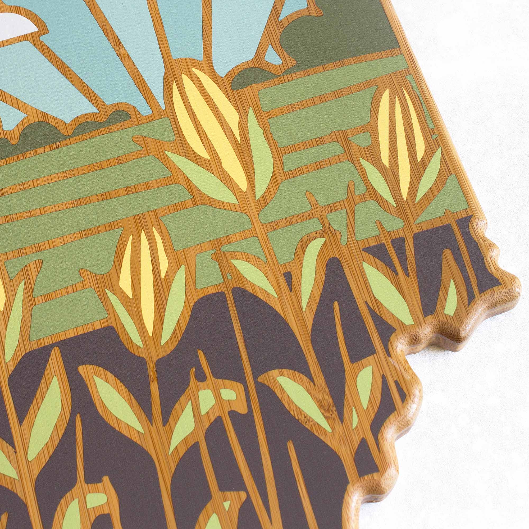 Handcrafted Indiana Themed Wooden Cutting Board with Summer Stokes Artwork - Perfect for Kitchen Decor, Gift Giving, and Home Use