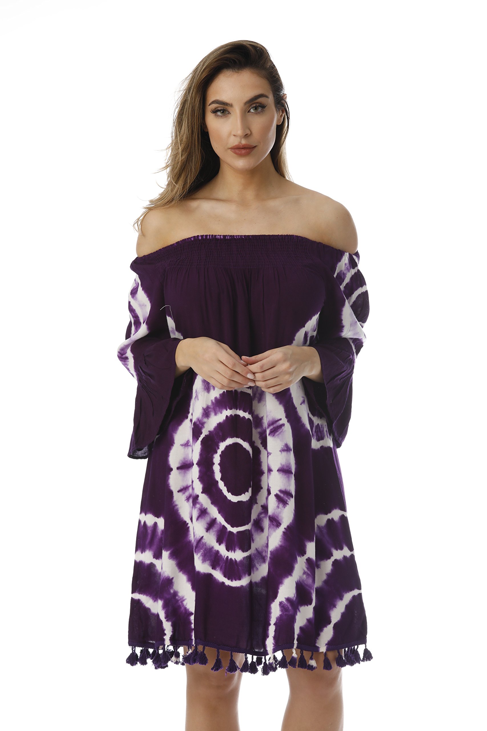 Riviera Sun Tassel Fringe Convertible Tunic Top - Women's Beach Cover Up Swimwear for Pool, Vacation & Summer Outfits