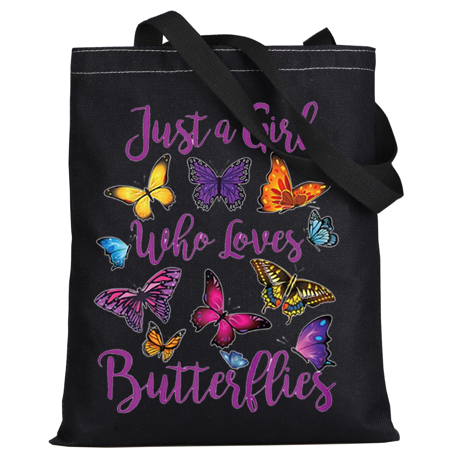 LEVLO Funny Butterfly Makeup Bag - Cute Cosmetic Pouch for Women & Girls, Animal Lover Gift with Zipper Closure - Perfect for Travel, School & Daily Use