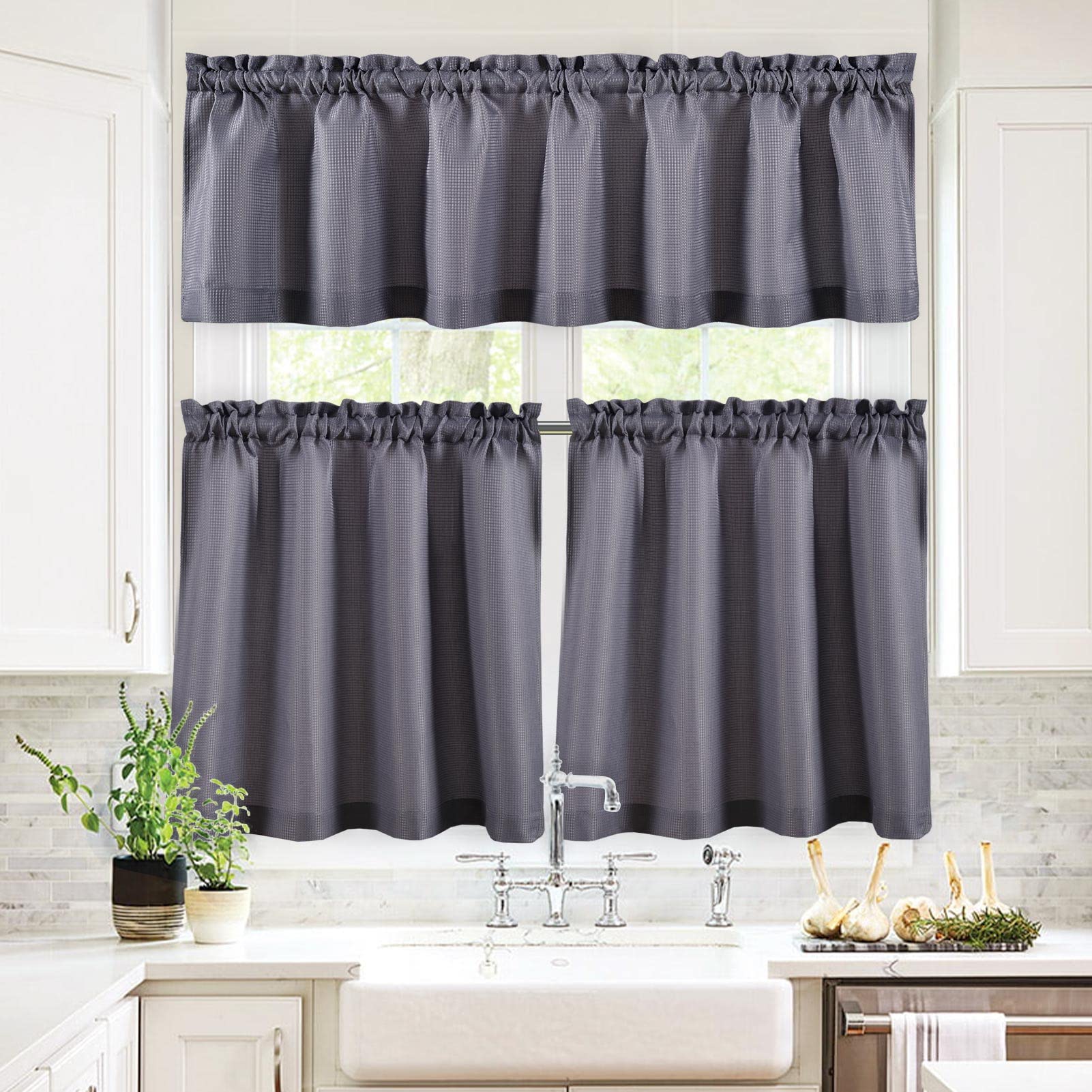 Valea Home Waterproof Kitchen & Bathroom Curtain Set - 60