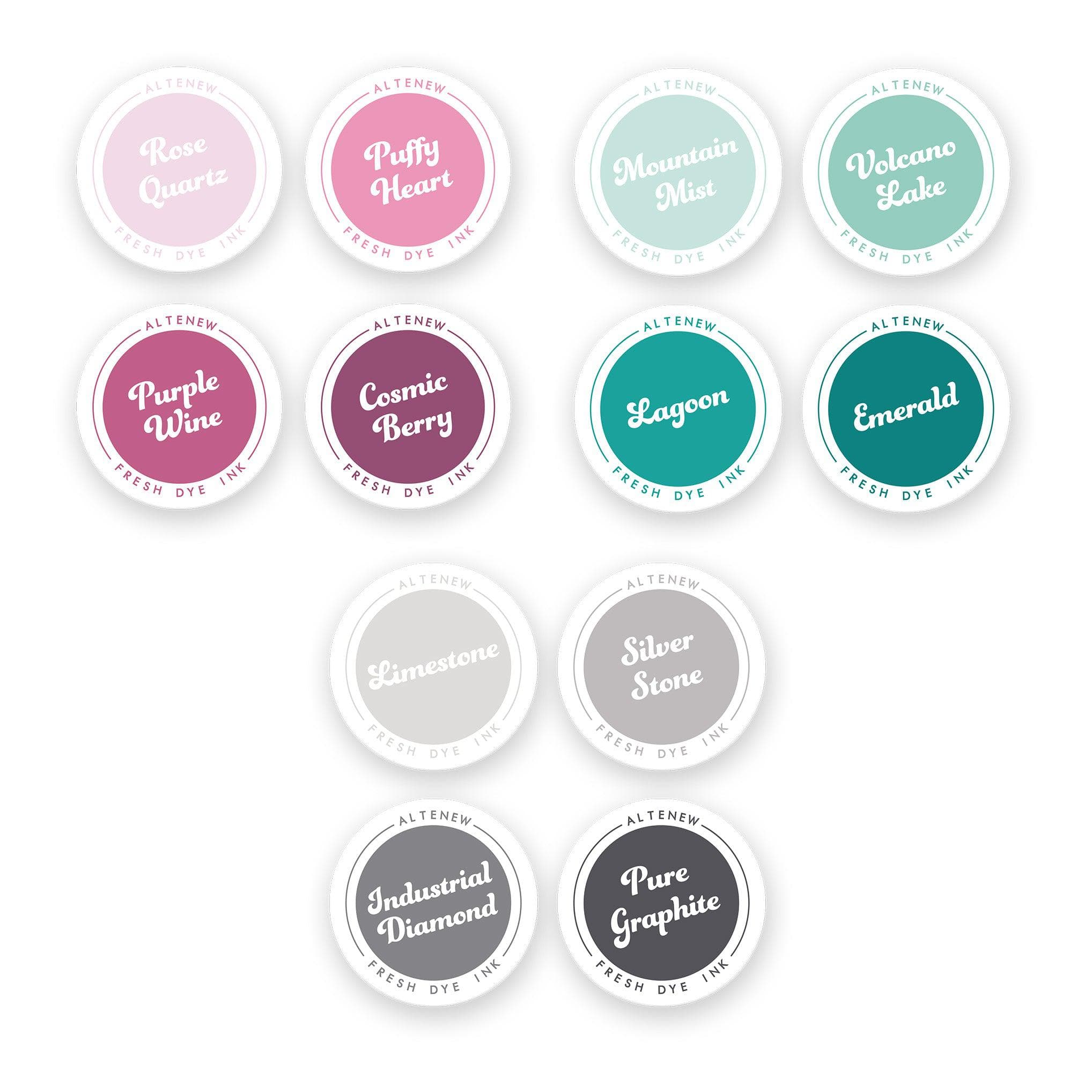 Nature's Essence Premium Fresh Dye Ink Bundle - 12 Vibrant Colors for Card Making, Scrapbooking & DIY Crafts