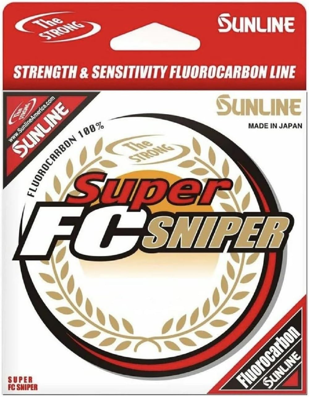 Sunline Super FC Sniper Fluorocarbon Fishing Line - High Strength, Low Visibility, Abrasion Resistant - Perfect for Bass, Trout, and Saltwater Fishing