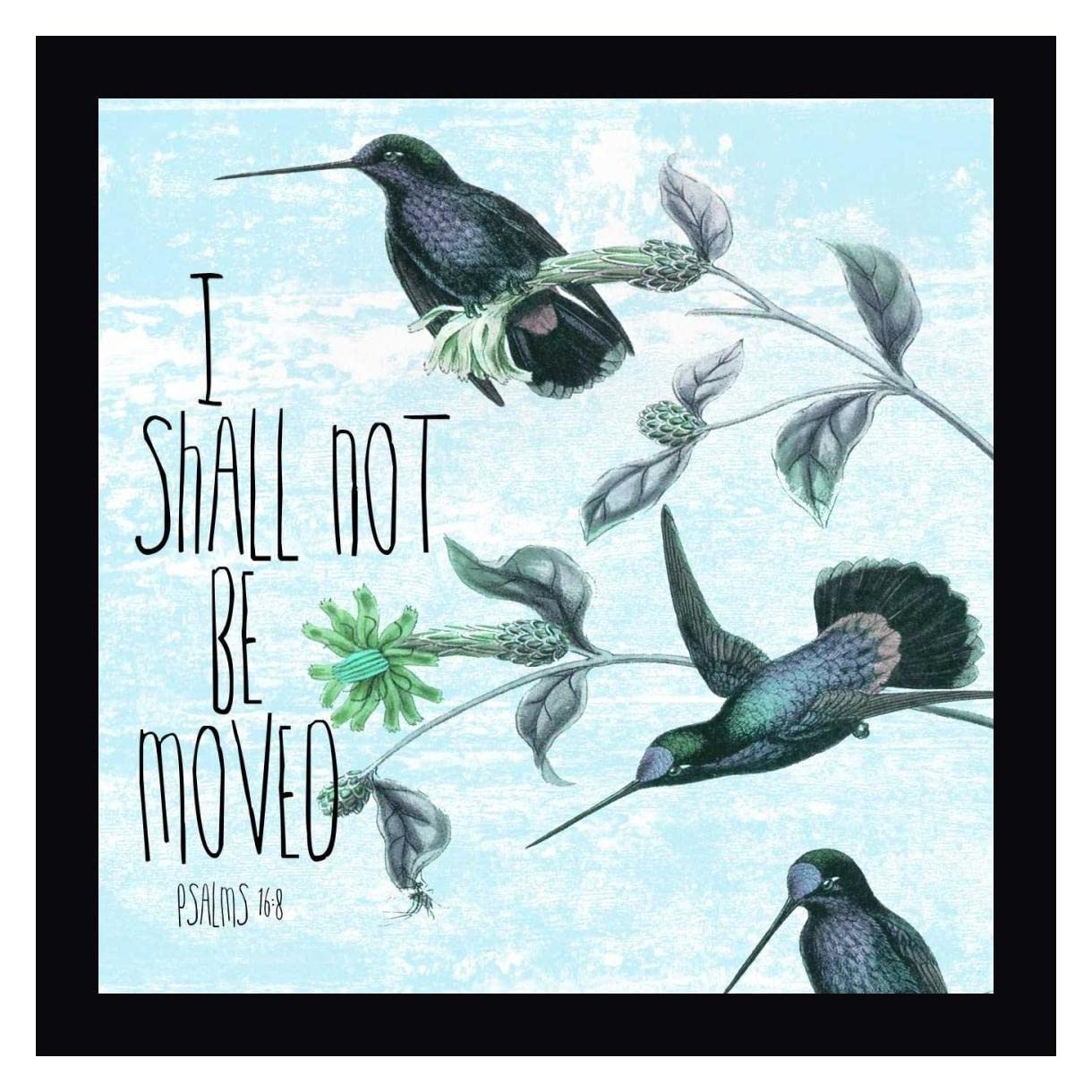 I Shall Not by Sheldon Lewis - 24x24 Inch Framed Canvas Wall Art - Black Wood Frame - Ready to Hang - Perfect for Living Room, Bedroom & Office Decor
