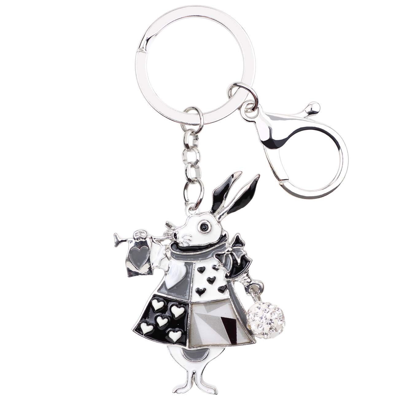 WEVENI Alloy Easter Bunny Rabbit Keychain - Cute Wallet & Car Accessories for Women & Girls - Perfect Gift for Easter, Birthday & Travel