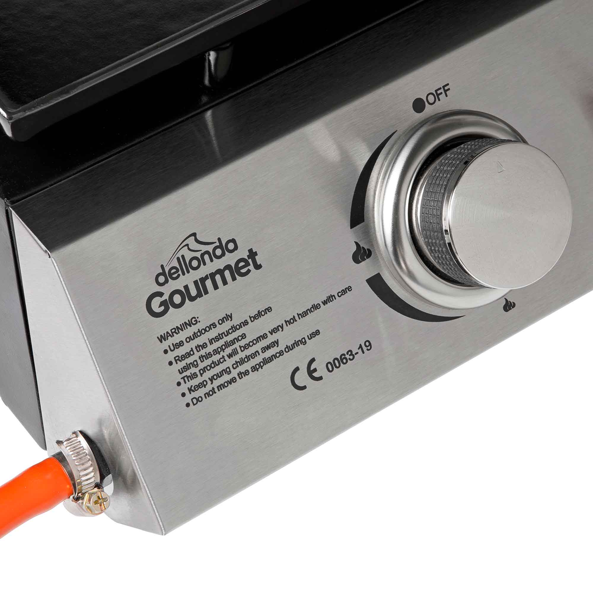 4 Burner Portable Gas Griddle 10kW BBQ Grill, Stainless Steel Outdoor Cooking Station - Perfect for Backyard Parties, Camping & Tailgating