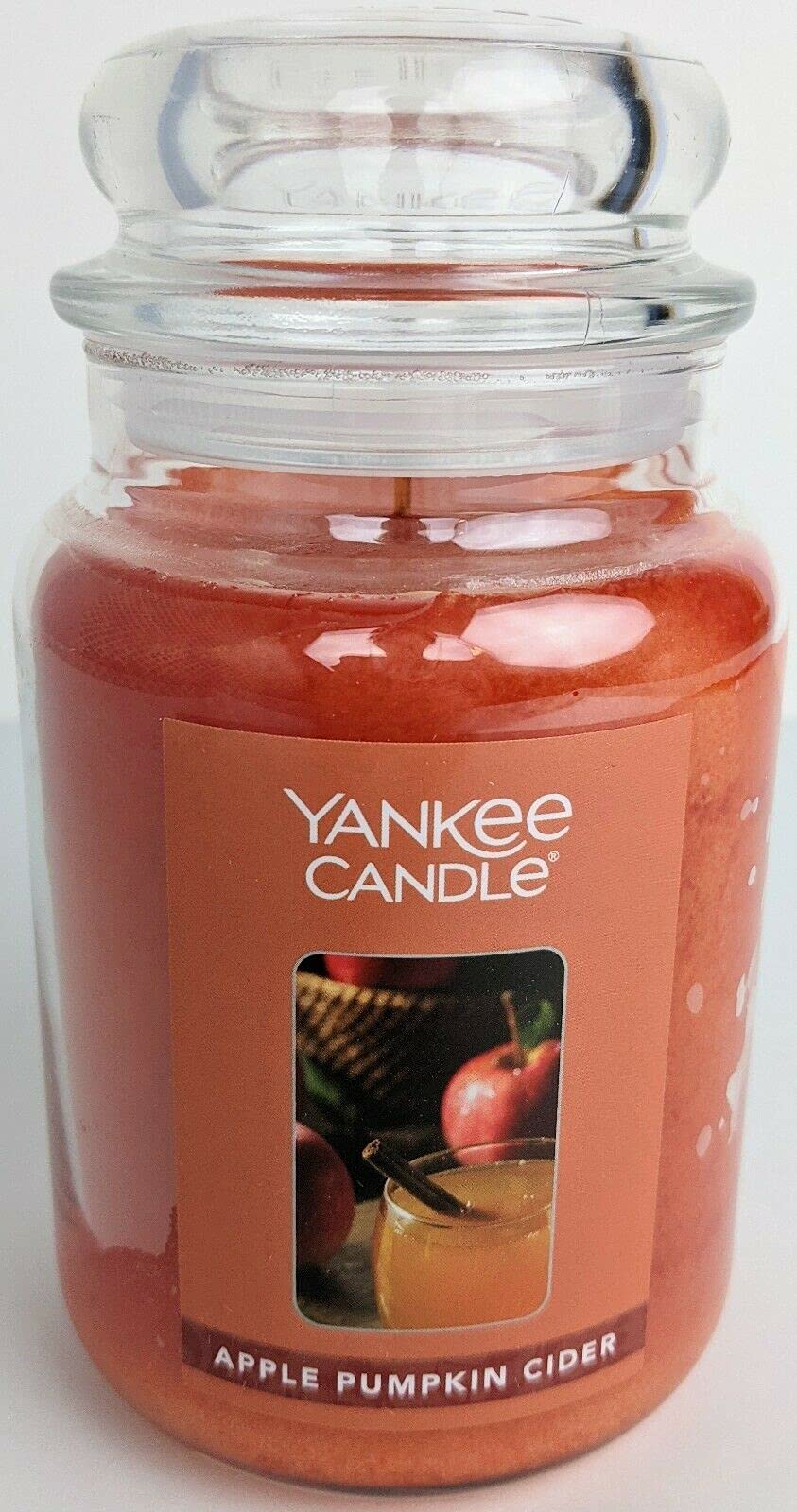 Yankee Candle Large Jar Candle - Pumpkin Cider Scent | Fall Home Decor, Thanksgiving Centerpiece, Cozy Autumn Ambiance