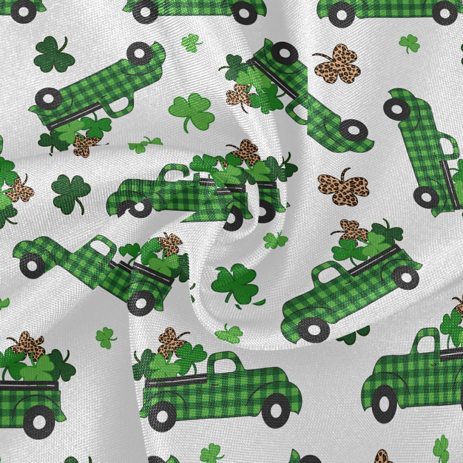 Kcldeci 60 Inch Round St. Patrick's Day Tablecloth - Waterproof Spill-Proof Washable Polyester Table Cover for Dining, Buffet Parties, Camping & Outdoor Picnics - Shamrock Decor for Irish Themed Celebrations