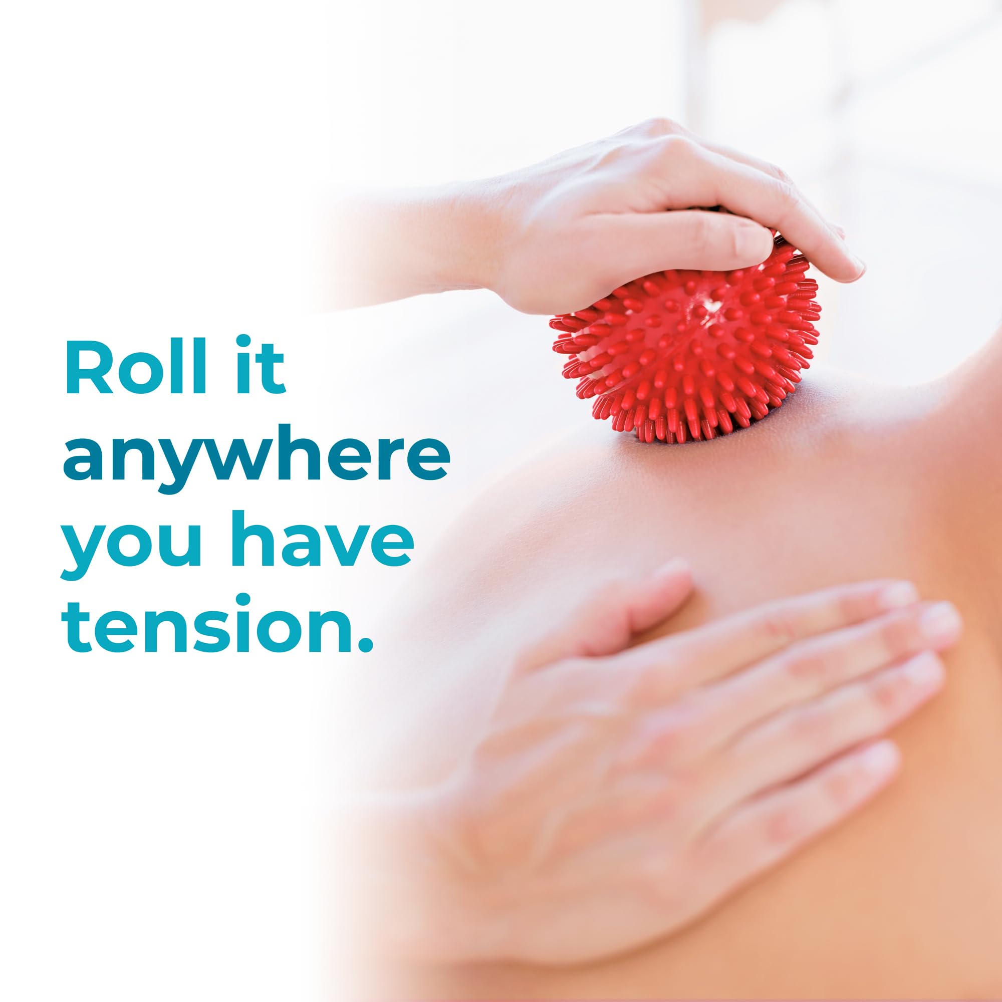 Beenax Spiky Massage Balls Set of 3 (6cm, 8cm, 10cm) - Deep Tissue Therapy for Plantar Fasciitis, Trigger Point & Myofascial Release - Perfect for Yoga, Pilates, Physical Therapy & Stress Relief at Home or Gym