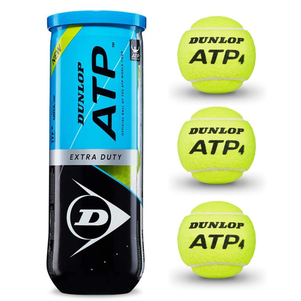 DUNLOP ATP Super Premium Extra Duty Tennis Balls - 3 Balls per Can (Pack of 10 Cans) | Professional Tennis Training & Match Play