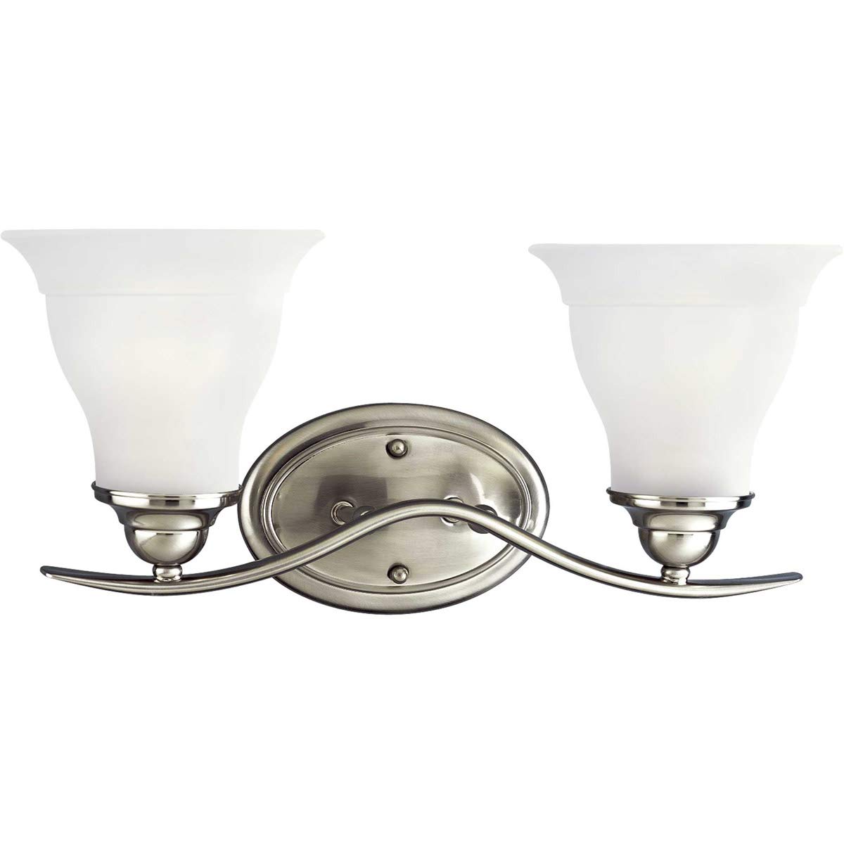 41ELIZABETH 41740-BNE Nerissa 2-Light 17-Inch Brushed Nickel Bathroom Vanity Wall Sconce - Perfect for Modern Bathrooms, Powder Rooms & Spa-Style Lighting Decor