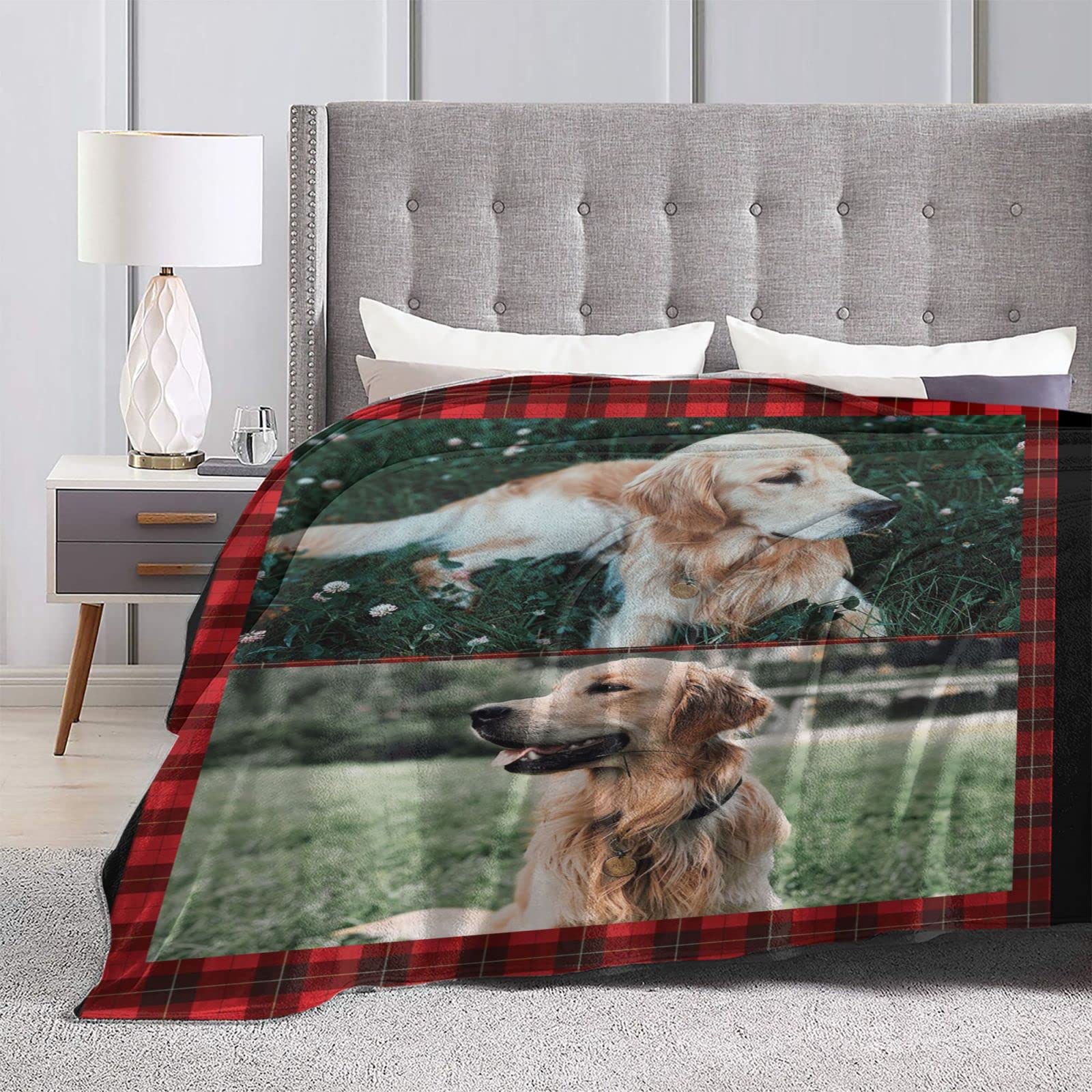 Personalized Photo Blanket - Custom Picture Throw with Text & Collage for Adults, Kids, Family - 30x40 Inches - Perfect for Birthdays, Anniversaries & Home Decor