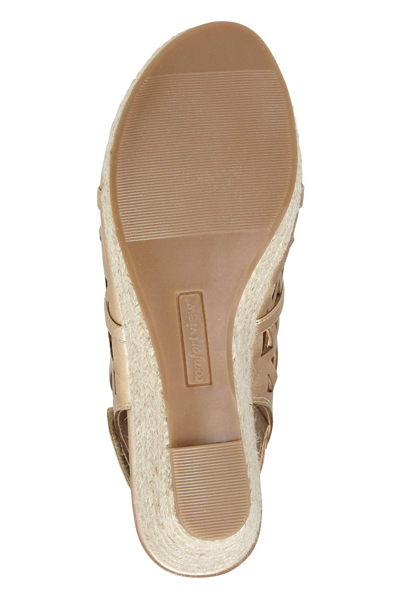Comfortview Women's Wide Width The Karen Espadrille - Comfortable Summer Flats for Wide Feet | Perfect for Casual Outings, Beach Walks & Office Wear