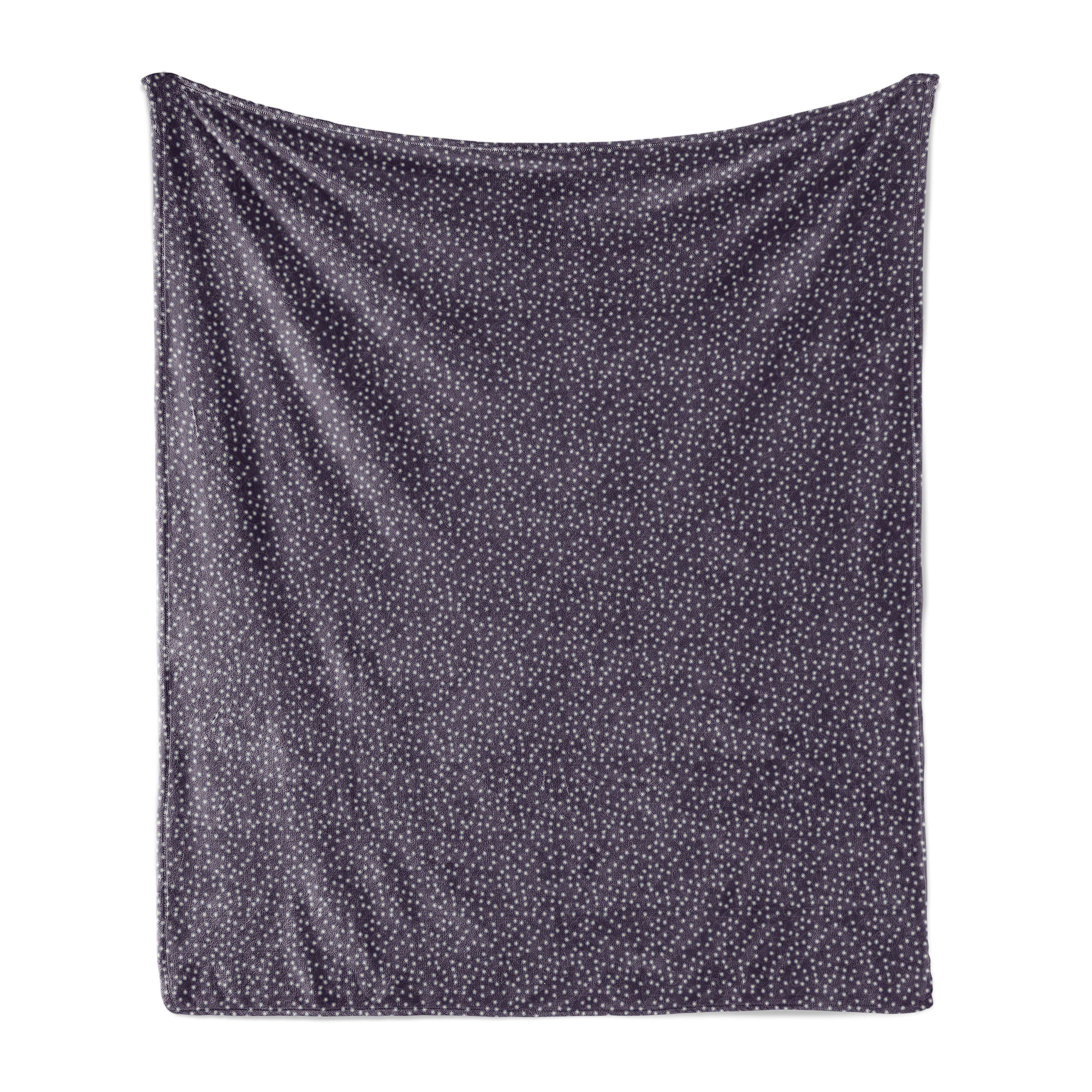 Ambesonne Celebration Throw Blanket - Soft Flannel Fleece Accent Blanket with Small Cable Pattern on Purple Background (50