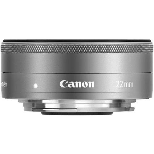 Canon EF-M 22mm f/2 STM Lens (Silver) - Compact Prime Lens for EOS M Cameras | Perfect for Street, Travel & Portrait Photography