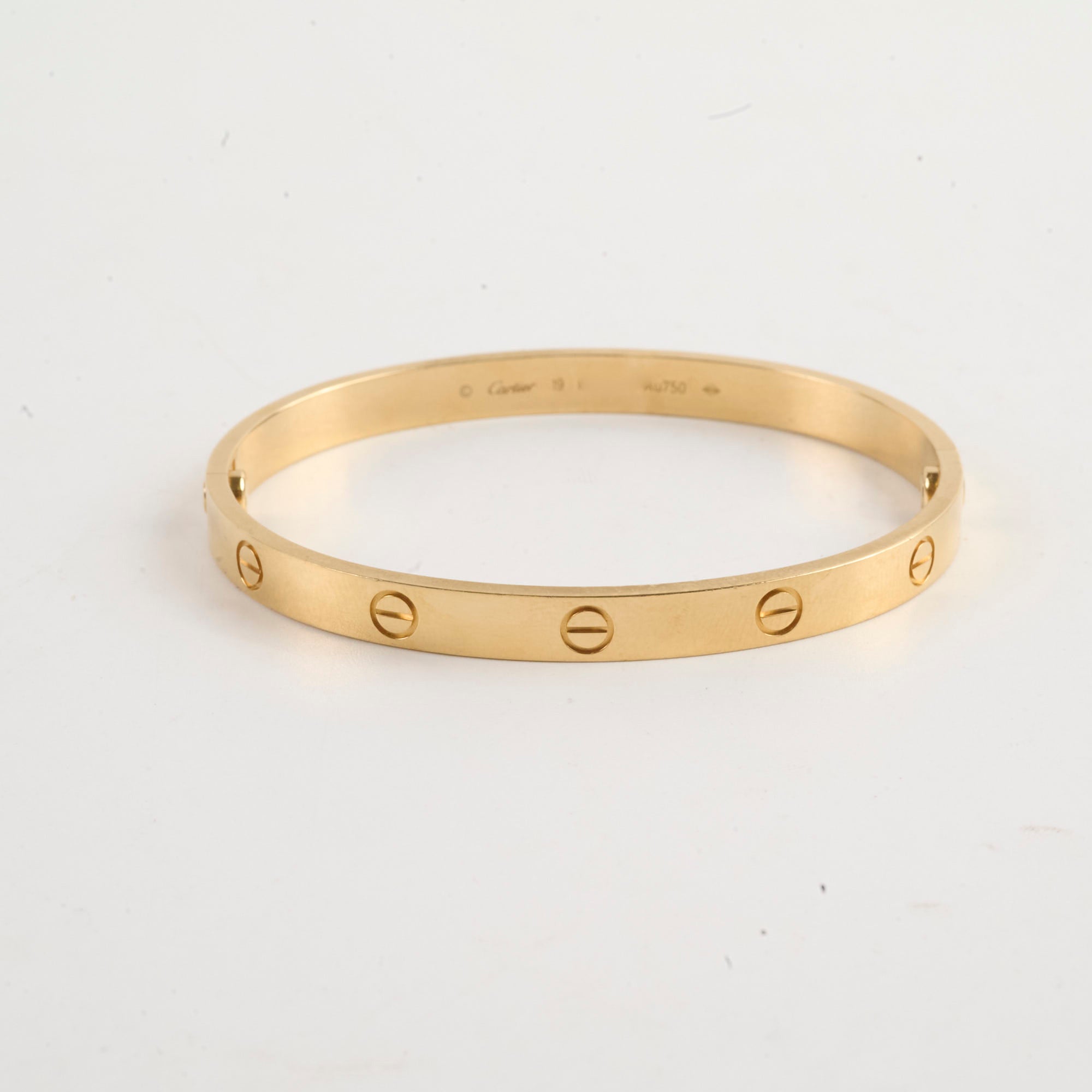 Cartier Love Bracelet 18K Yellow Gold Size 19 - Luxury Jewelry Gift for Women, Anniversary & Valentine's Day Present
