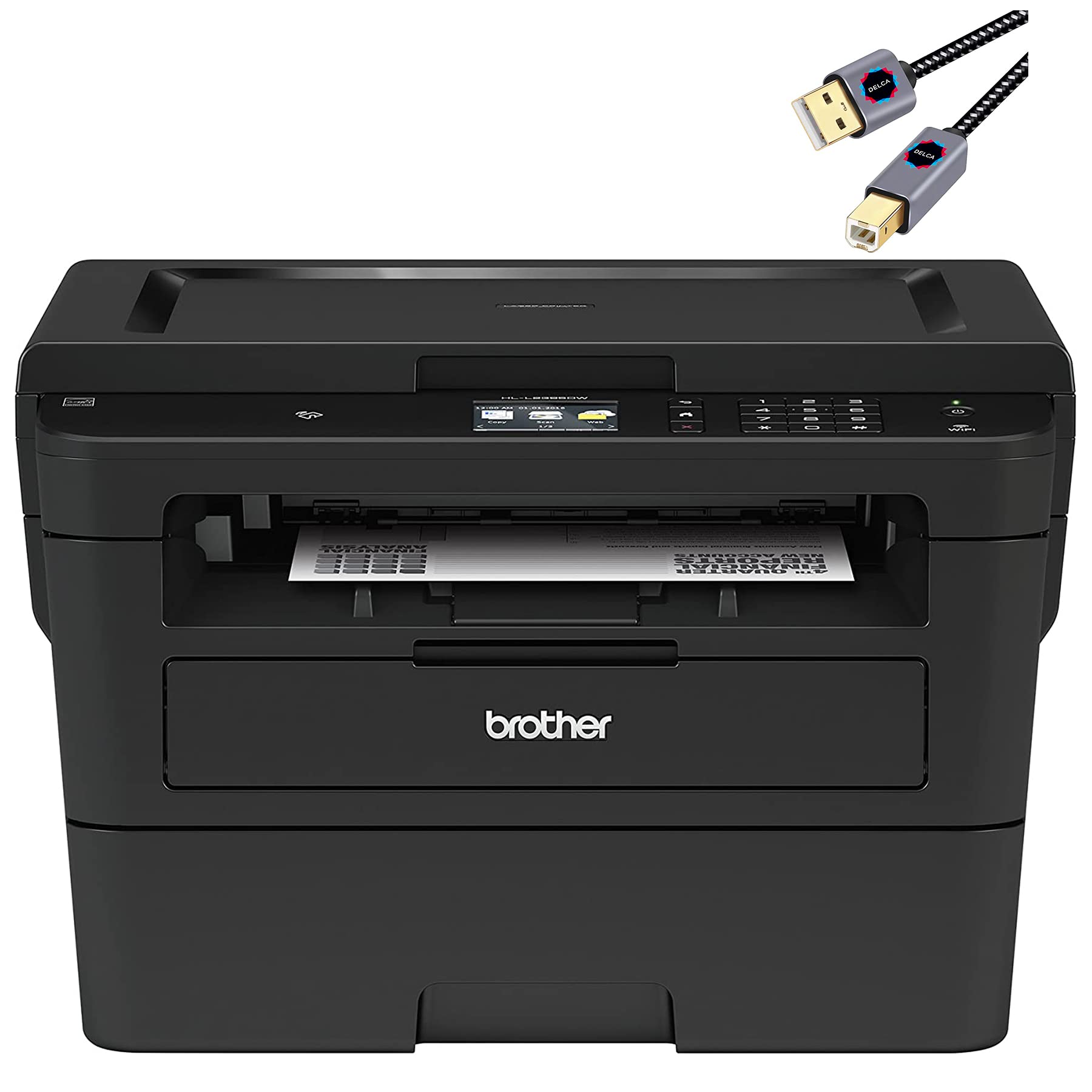 Brother L-2395DW Compact Monochrome Laser Printer | All-in-One Print, Scan, Copy | 2.7