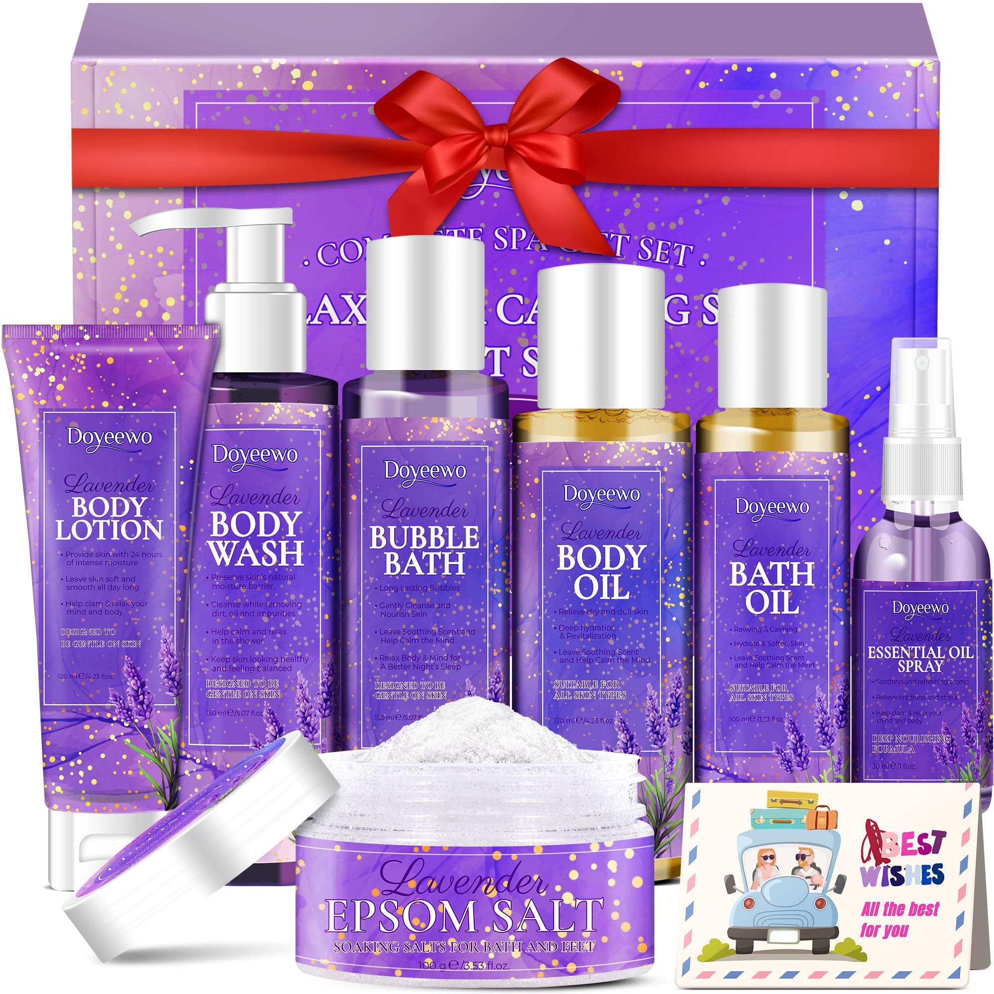 Relaxing Spa Self Care Gift Set for Women - Stress Relief Birthday, Anniversary, Valentine's Day, Mother's Day & Christmas Present for Her, Wife, Mom, Sister, Best Friend - Perfect for Home Spa Nights, Pampering Sessions & Self-Care Routines