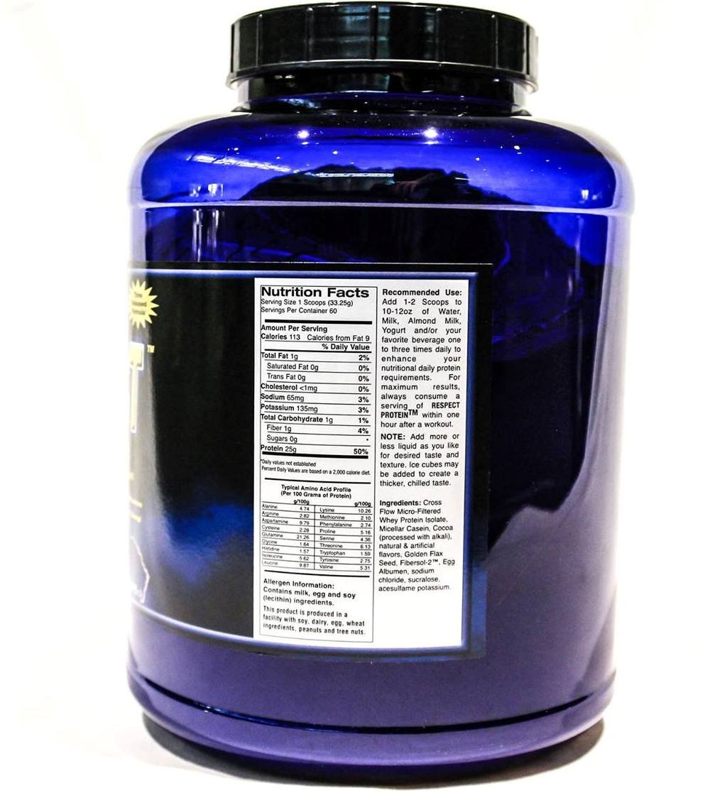 Respect Protein Superfood Shake - Milk Chocolate Flavor (60 Servings) | Premium Whey Protein Isolate & Micellar Casein Meal Replacement for Men & Women | With Flaxseed & Fiber for Digestive Health | Ideal for Post-Workout Recovery, Weight Management & Busy Lifestyles