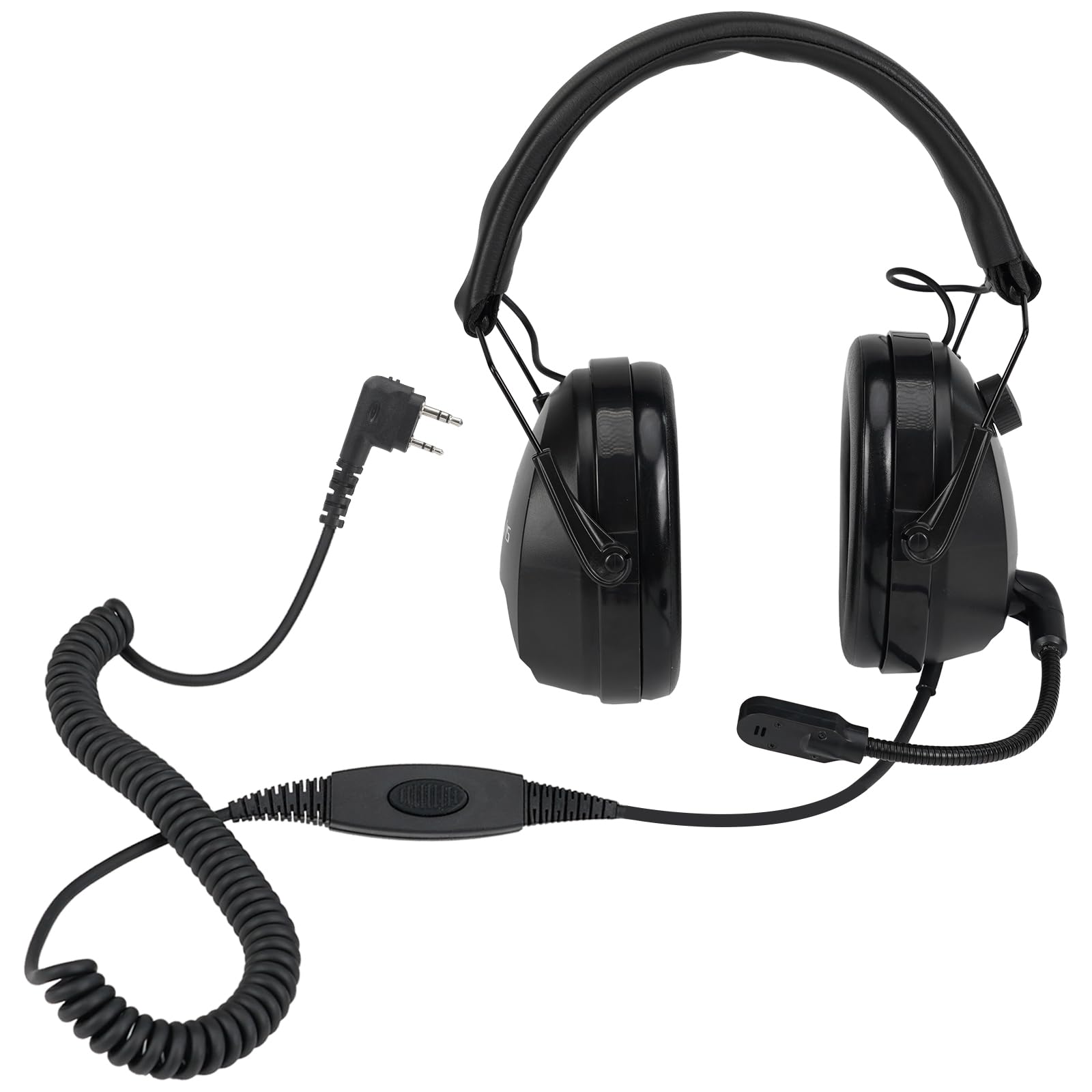 Retevis EHK012 Foldable Two-Way Radio Headset with Microphone - Noise Cancelling, Adjustable Volume - Compatible with RT22 RT68 RT21 H-777 & Baofeng UV-5R F8HP 5RM Walkie Talkies (1 Pack) - Ideal for Construction, Security, Outdoor Adventures & Event Coordination