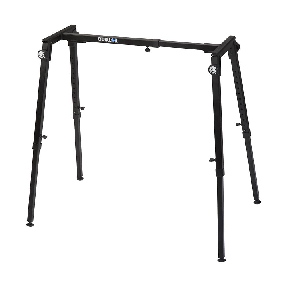QUIK LOK WS-421 Adjustable Keyboard Stand & Mixer Stand - Heavy Duty Music Equipment for Studio, Stage & Home Use