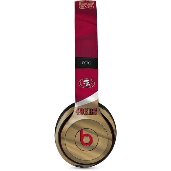 Official NFL San Francisco 49ers Skin Decal for Beats Solo 3 Wireless Headphones - Custom Protective Vinyl Sticker Wrap for Music Lovers & Sports Fans - Perfect for Gameday, Workouts & Travel