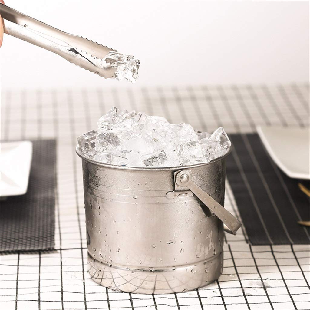 Premium Stainless Steel Ice Bucket with Ice Clip - Wine Chiller for Champagne, Beer & Cocktails - Perfect for Home Bars, Parties & Outdoor Gatherings
