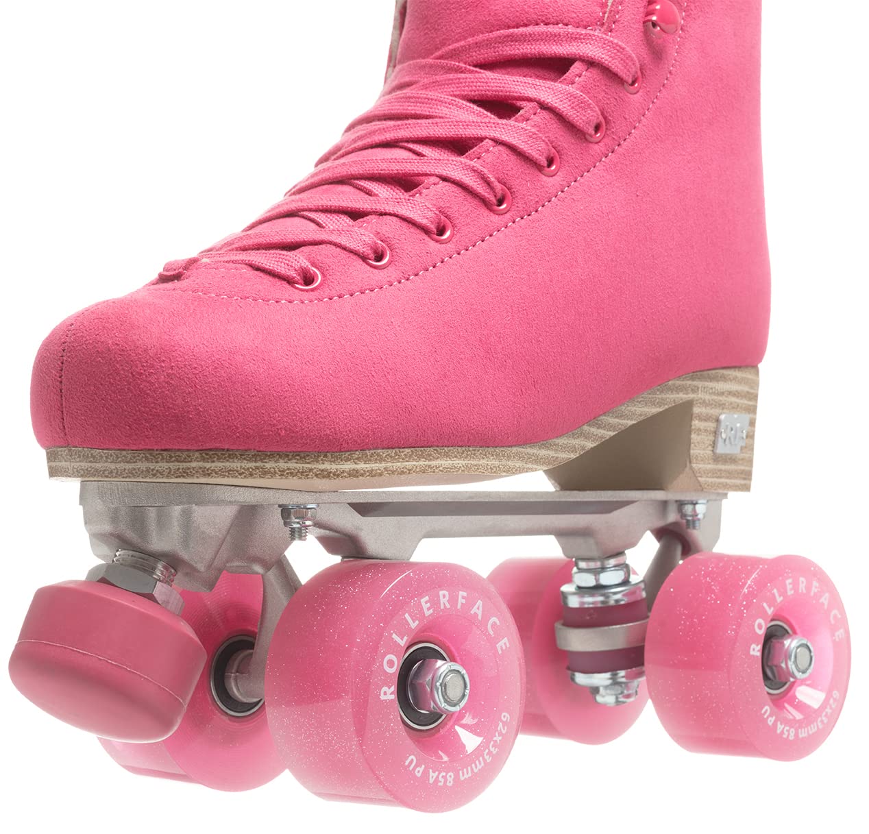 Rollerface Hipskates Deluxe - Women's Premium Vegan Roller Skates with Soft Suede for Outdoor & Indoor Skating, Rink, Fitness & Retro Style