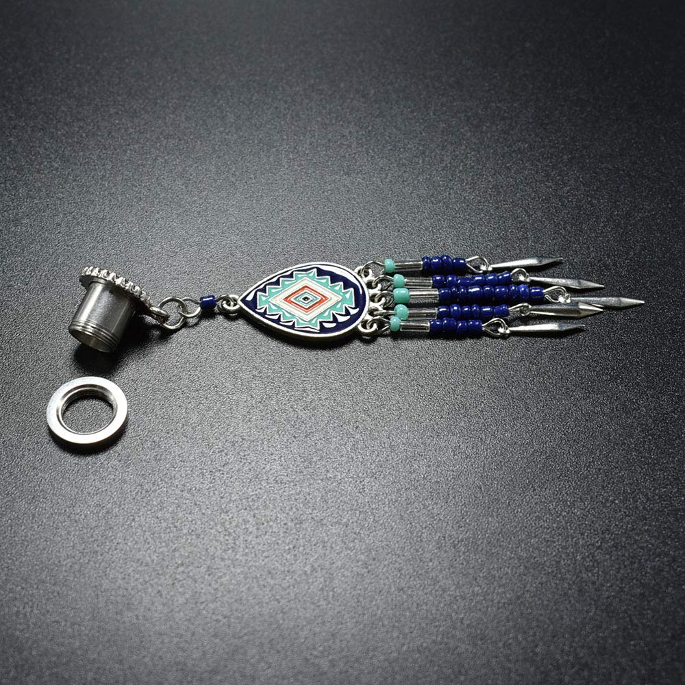 6-30mm Bohemian Style Pendant Ear Gauge Tunnel Ear Stretcher Plugs - Handmade Ear Jewelry for Stretched Ears - Perfect for Boho Fashion, Music Festivals & Alternative Style