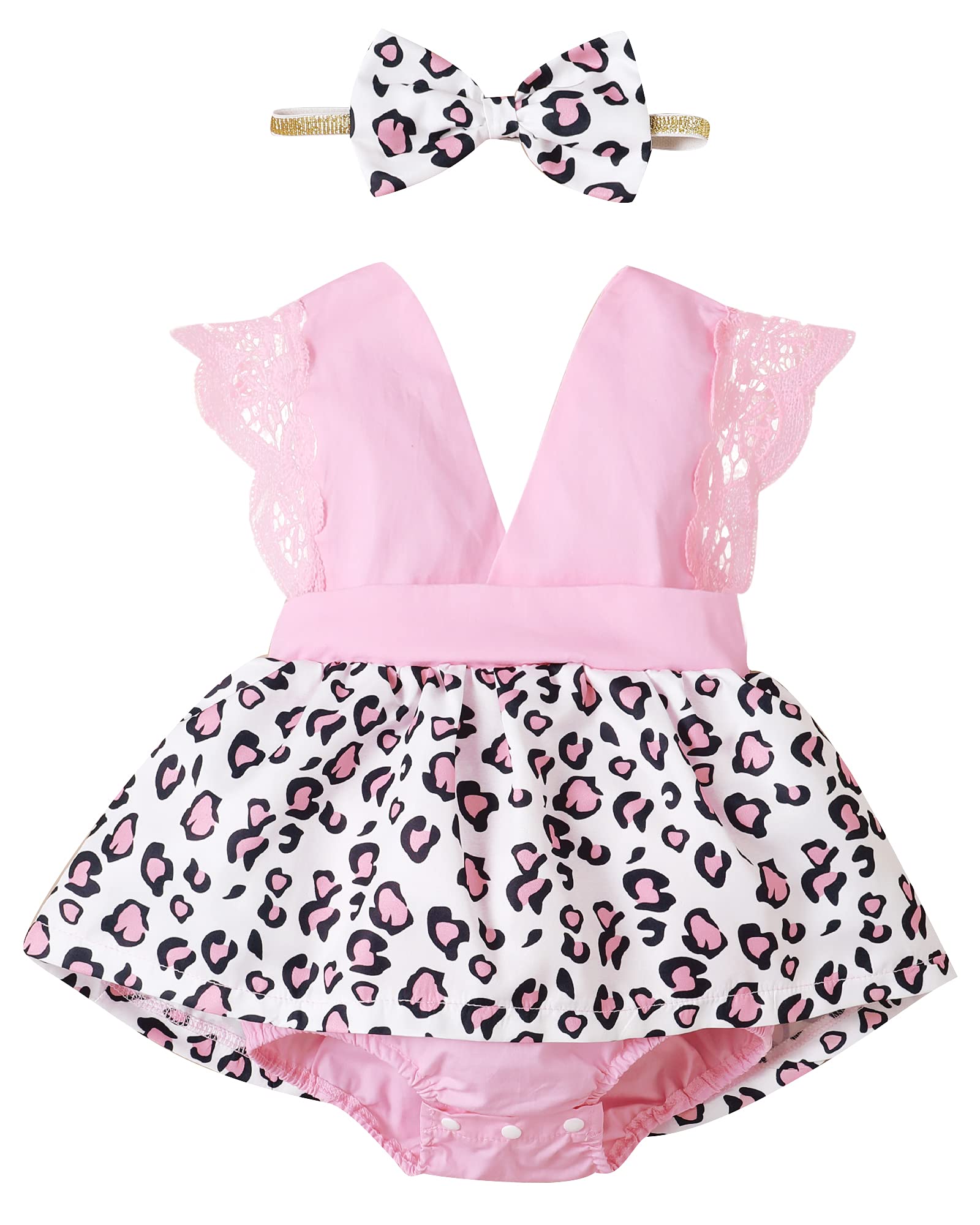 OLLUISNEO Newborn Baby Girl Summer Dress - Floral Short Sleeve Outfit for Infant Girls | Perfect for Photoshoots, Parties & Daily Wear