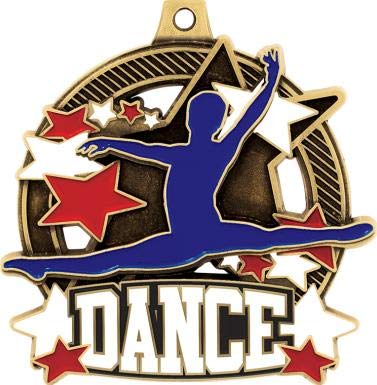 Custom Male Dance Medals - 2 1/4