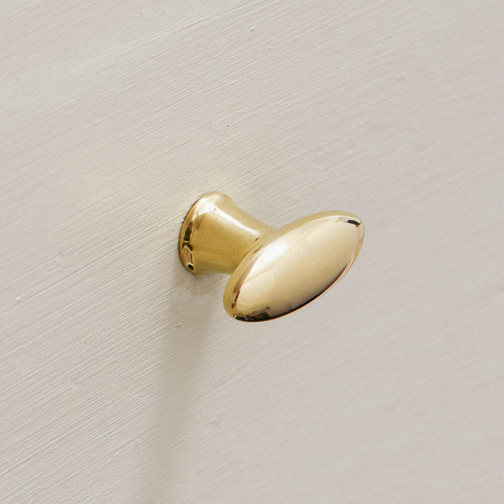 Polished Brass Zeppelin Cabinet Knob - Vintage Style Hardware for Kitchen & Bathroom Cabinets, Dressers & Furniture - Perfect for Home Renovation & DIY Projects