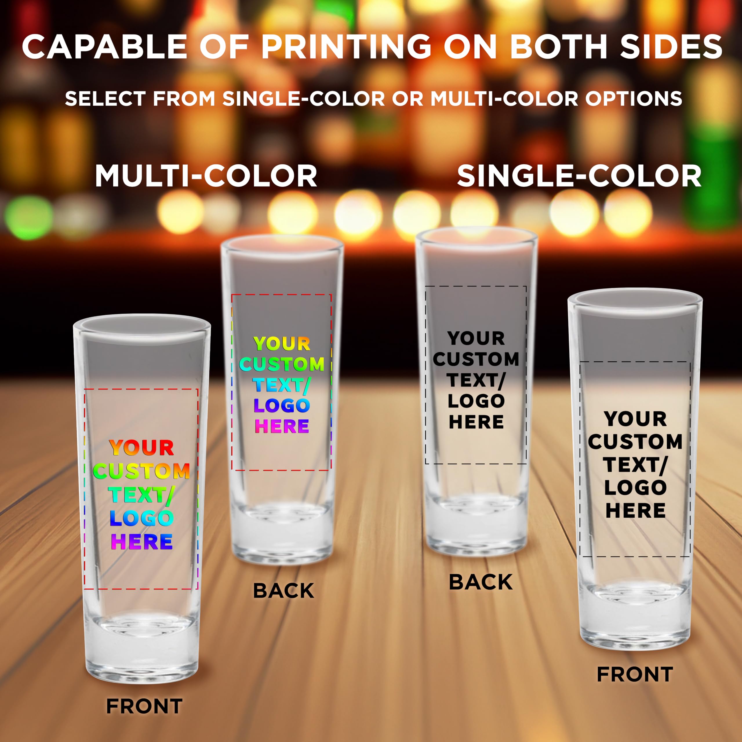 100-Pack Personalized 2 oz Cordial Shot Glasses - Custom Bulk Shooter Glasses for Birthday Parties, Weddings, Bars & Events - Clear Glass for Cocktails, Liquor & Mixed Drinks - Perfect for Home Entertaining & Commercial Use